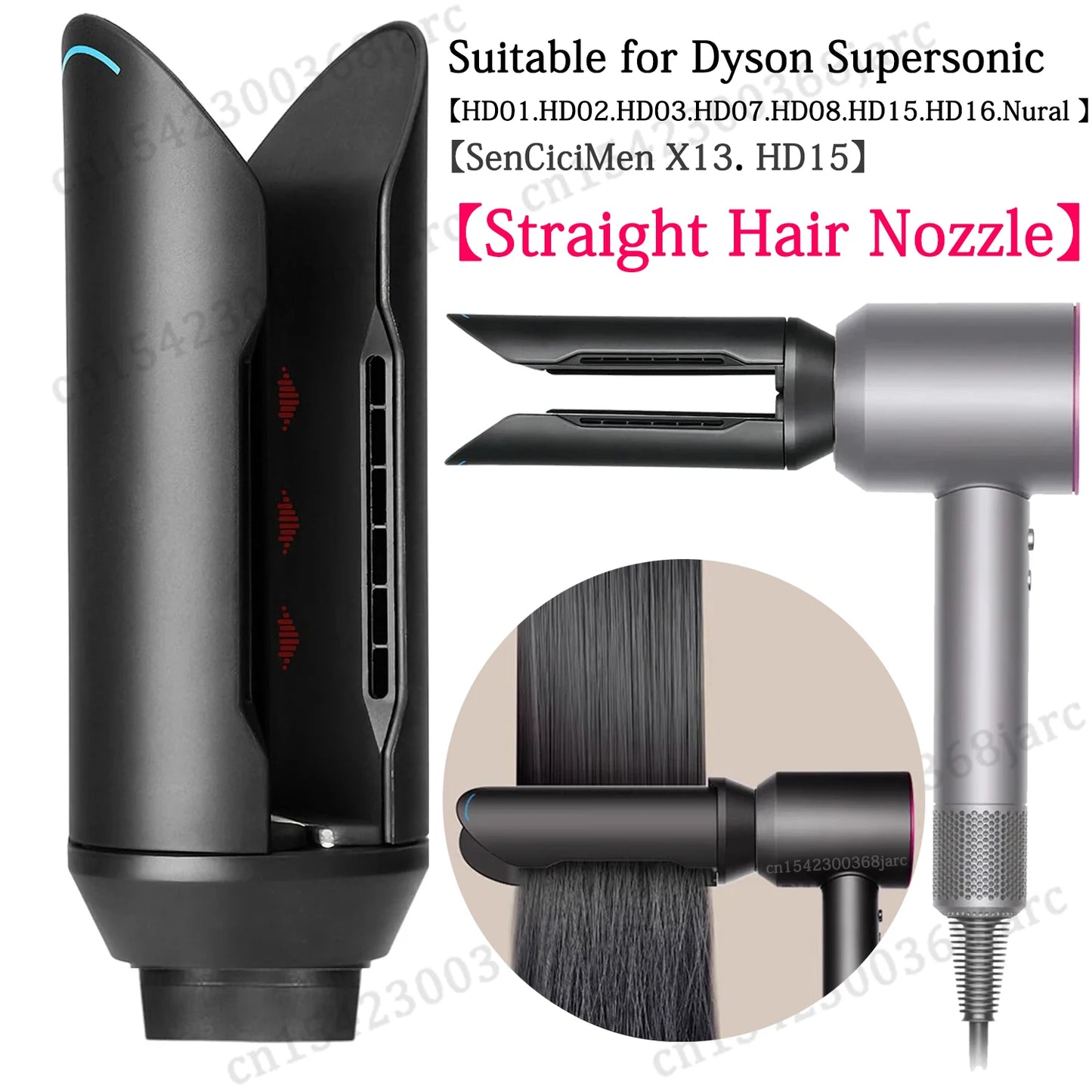Hair Dryer Straightener Nozzle For Dyson Supersonic HD08 HD15 HD16 Nural Hair Dryer Accessories Automatic Straight Hair Nozzle