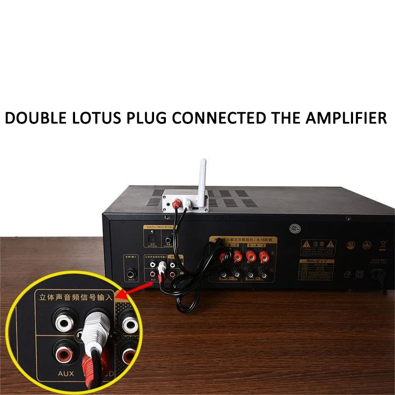 New 2 in 1 Long Range Bluetooth 5.3 Audio Transmitter Receiver RCA 3.5mm AUX Stereo Wireless Adapter For PC TV Headphones Car
