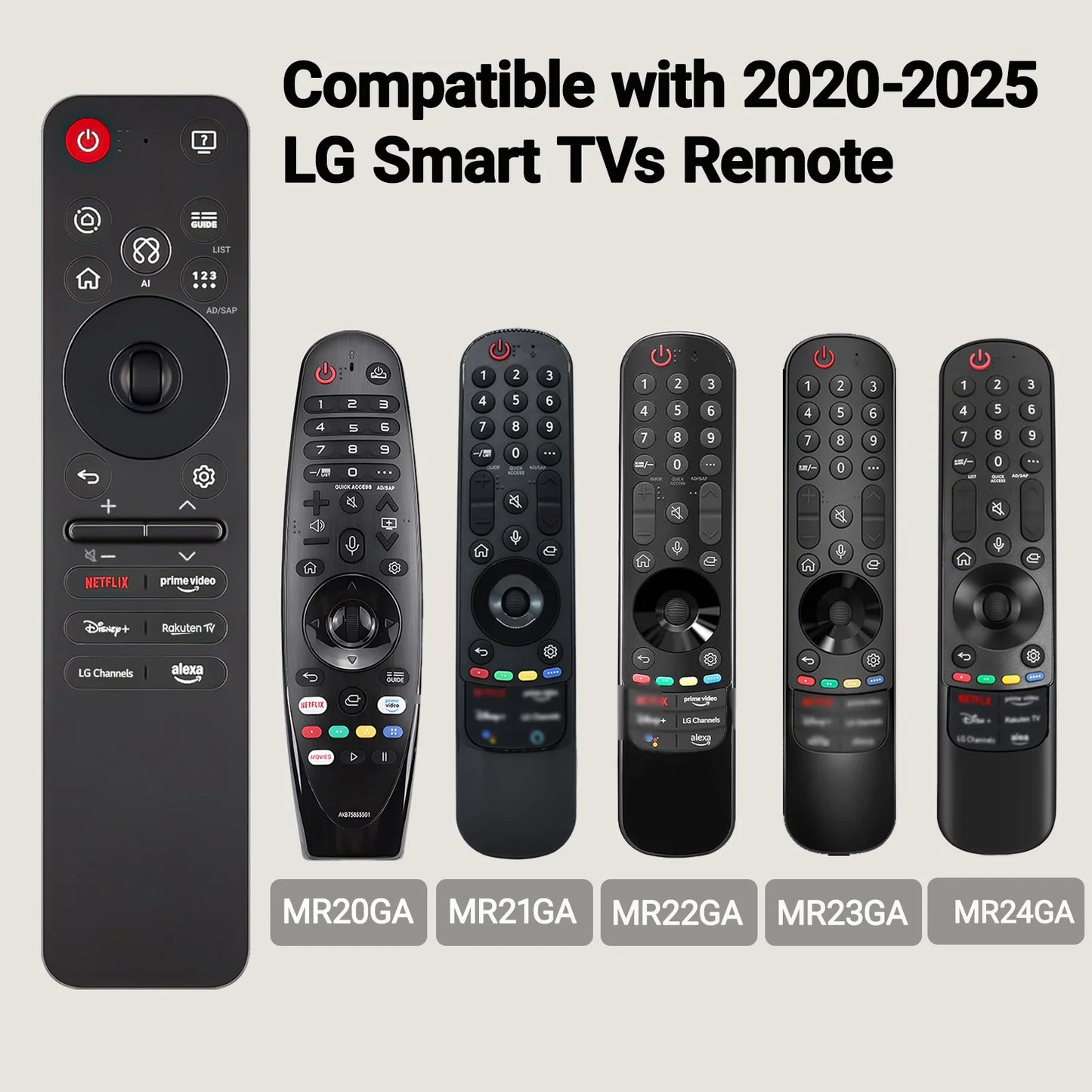 Universal Voice MR25GA Magic Remote Control, Compatible with 2025 LG TVs Bluetooth voice AKB76046603 AKB76046602 AKB76046608