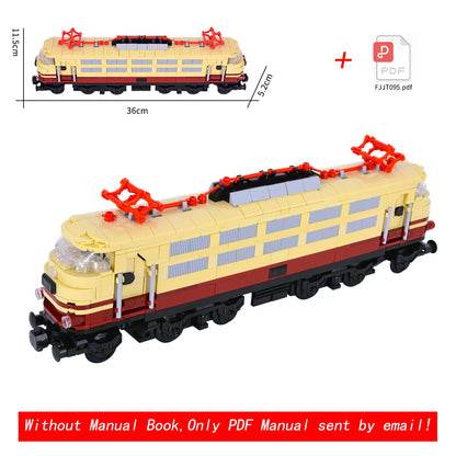 26cm Retro Double-Deck Passenger Train Car Building Blocks Model Green Gray Classic Train Display Toy for Hobbyists