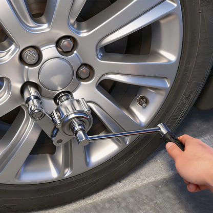 Torque Multiplier Wrench Set 1/2 Drive Heavy Duty Lug Nut Remover with 17 19 21 22mm Sockets Car Tire Repair Tool