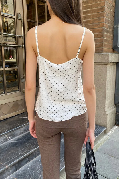 Brandy Melville Pure Cotton Three-Button Base Layer Vest Sweet Style V-Neck Sleeveless Tank Top for Women Spring Summer
