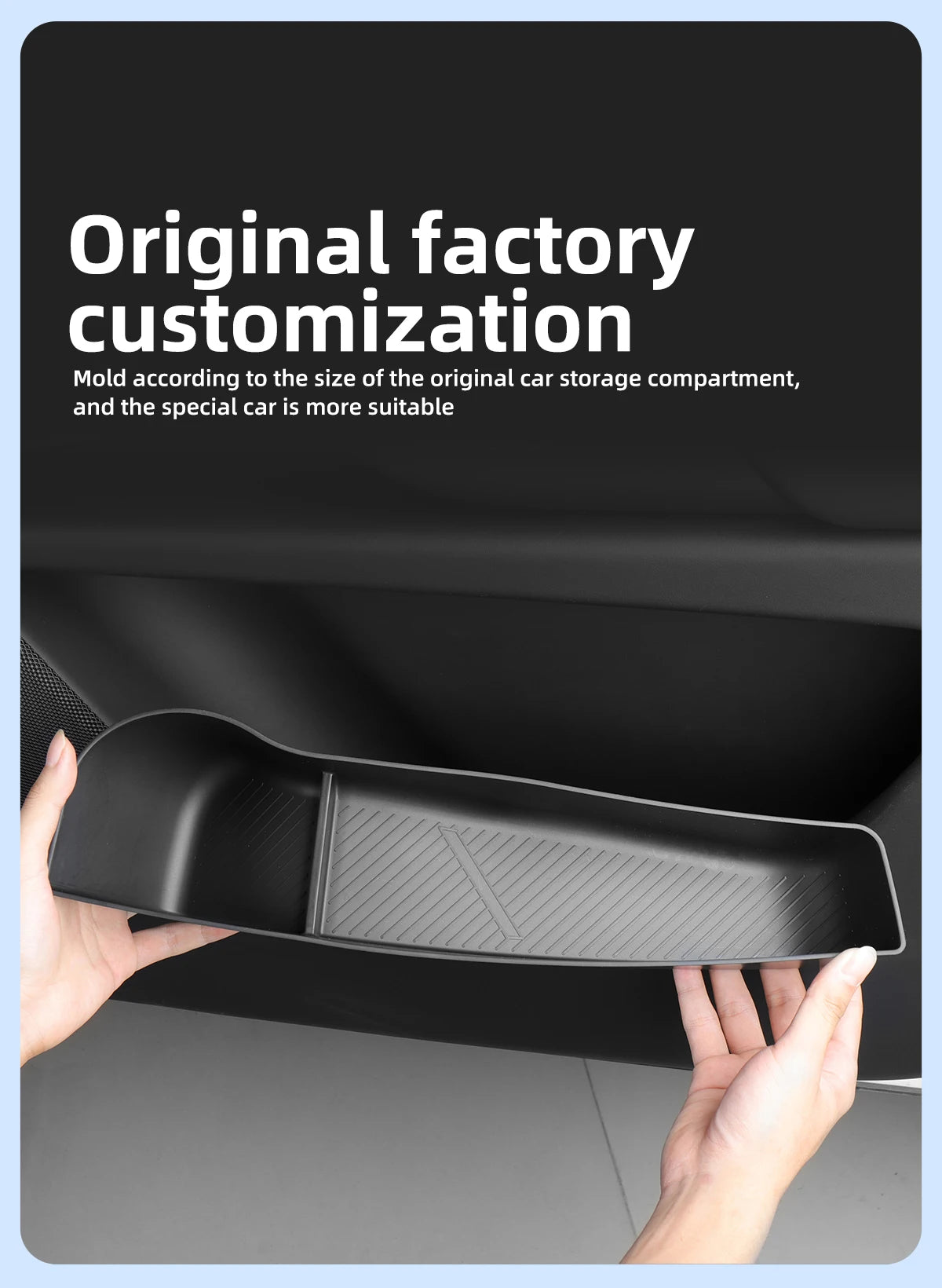 Car Door Side Storage Box  For Tesla Model X S 2023 2024 TPE Gate Slot Anti Dirty Storage Organizer Tidying Car Accessories