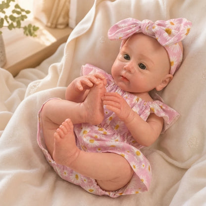 18Inch Cuddly Open Mouth bebê reborn de silicone sólido Girl Doll With Painted & Unpainted Skin Reborn Girl Doll For Collectors