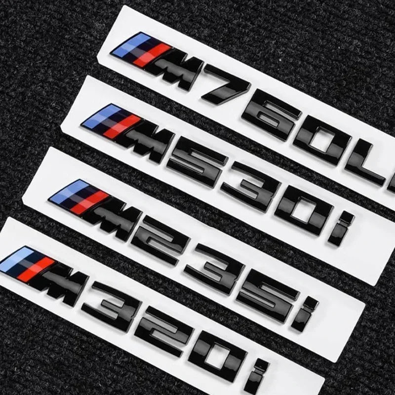 3D ABS Car Letters M Logo Sticker Rear Trunk Emblem Badge For BMW M125i M135i M140i M235i M240i M320i M330i M340i M350i M440i