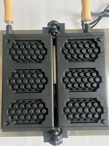 Commercial Honey Comb Waffle Stick Maker honeycomb Waffle Machine Bubble Egg Cake Oven Electric Waffle Making Machine Iron Baker