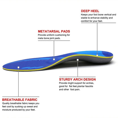 IFITNA Arch Support Orthopedic Insoles Sneaker Plantar Fasciitis Orthotic Shoes Inserts Flat Feet Heel Pain Athletic Cushion Pad