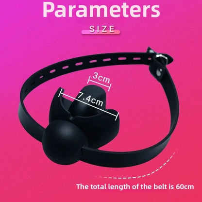 Bdsm mouth gag Drool ball fun fixed tongue gag ball mouth plug can be hidden with a mask