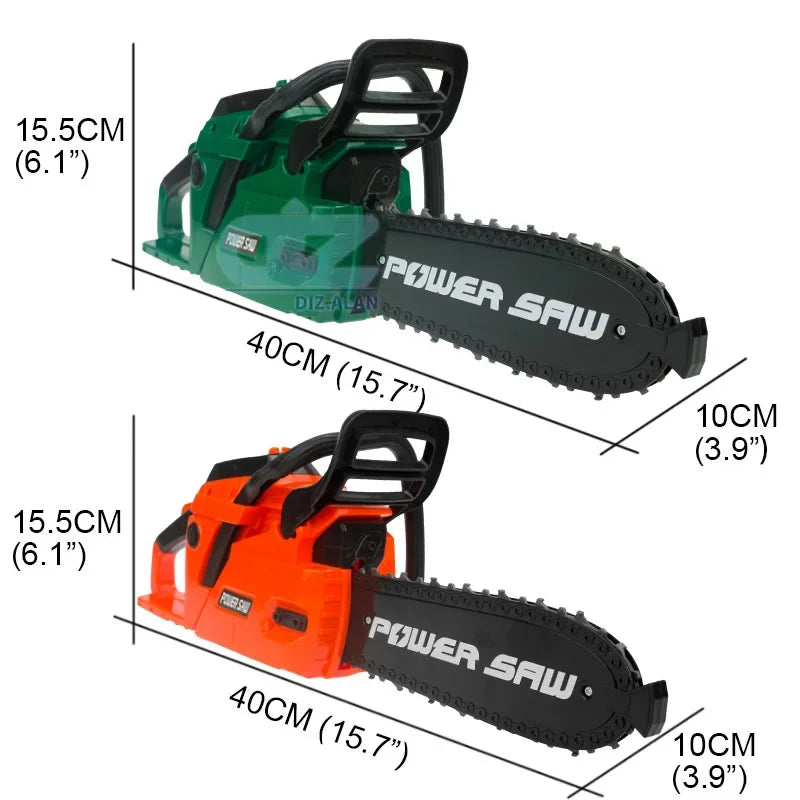Electric Power Chainsaws Kids Toys Tools Realistic Sound Children Halloween Christmas Gift for Boys Pretend Play Plastic Toy