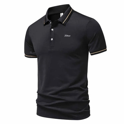 2026 New Mens Short Sleeve T Shirt Sports Tennis Polo Shirt Summer Oversized Breathable Shirts Button Moisture-Wicking Streetwea