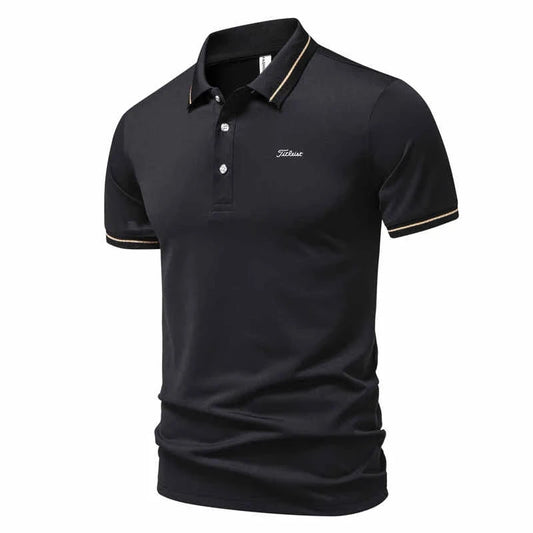 2026 New Mens Short Sleeve T Shirt Sports Tennis Polo Shirt Summer Oversized Breathable Shirts Button Moisture-Wicking Streetwea