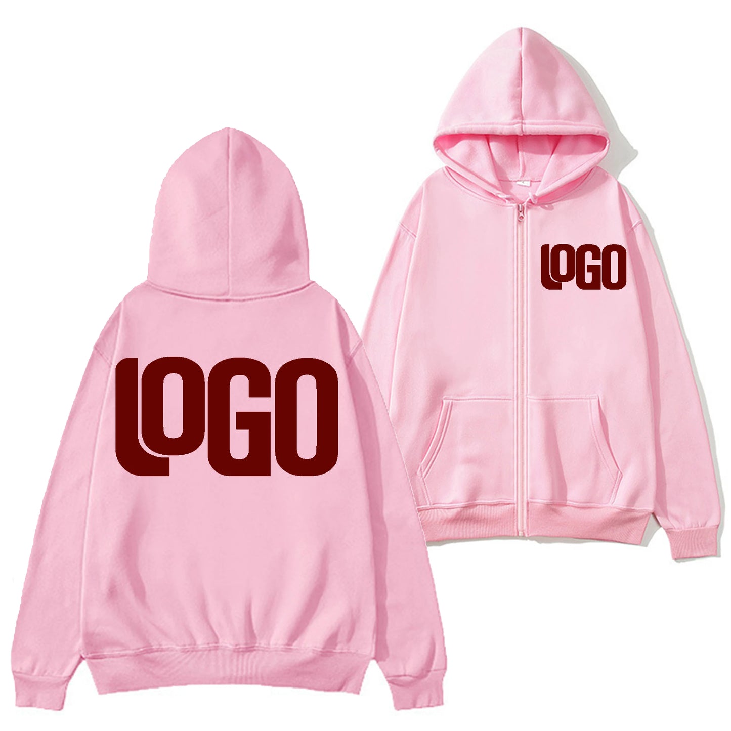 Zipper Hooded Cardigan Sweatshirt Jacket, New Fashion, Anytime, Anywhere Design Brand Logo/Custom Image Replication
