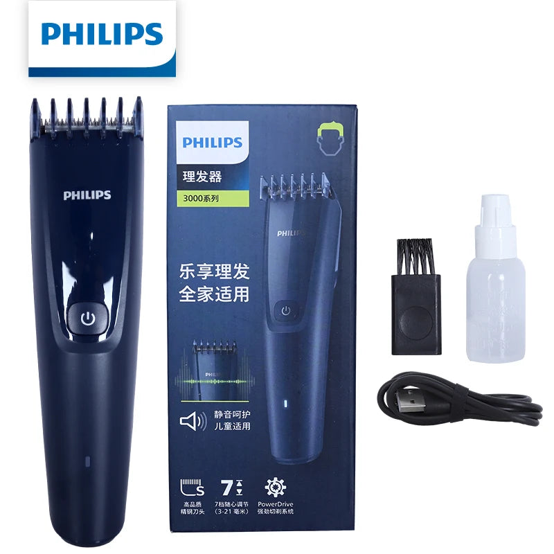 Philips Electric Hair Clipper Low Noise Rechargeable Adjustable Combs Family Hair Trimmer HC3688