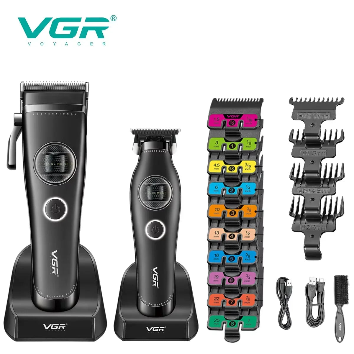 VGR Trimmer Professional Hair Clippers Rechargeable Trimmer Electric Hair Clippers Adjustable Hair Clipper Trimmer for Men V-880