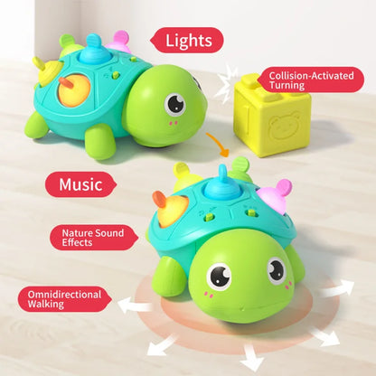 Baby Turtle Crawling  Sound Light Musical Infant Educational Toys Interactive Development Toys for Toddlers Learn to Climb Gifts