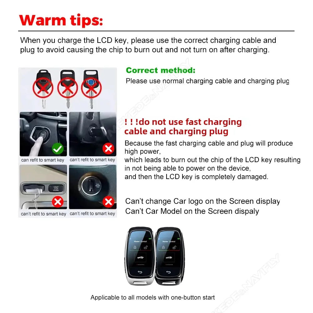 Universal CF920 Modified Smart LCD Key Comfortable Entry Auto Lock Keyless Go For BMW Ford Toyota Audi Benz Kia Lexus Hyundai VW