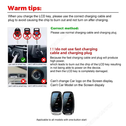 Universal CF920 Modified Smart LCD Key Comfortable Entry Auto Lock Keyless Go For BMW Ford Toyota Audi Benz Kia Lexus Hyundai VW