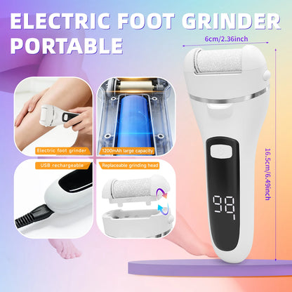 19-in-1 Portable USB Rechargeable Electric Callus Remover Pedicure Tool Set - Professional Foot Grinder Ideal Gift for Foot Care