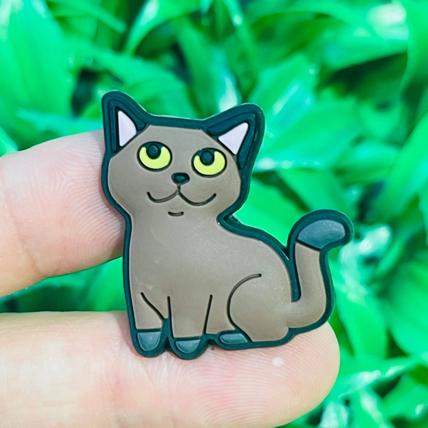 New 1-13pcs Cute Animal Black Cat PVC Garden Shoe Charms Sandal Buckle Boys Girls Cartoon Hole Slipper Accessories DIY Backpack