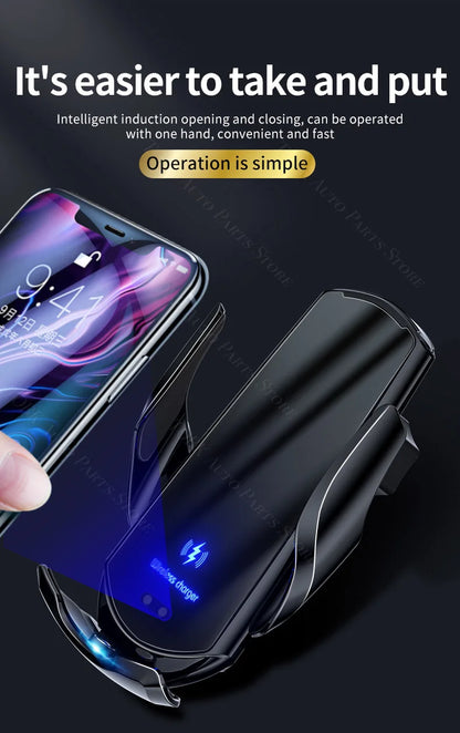 For Mercedes Benz CLA 200 2013-2019 Car Phone Holder 360 Rotatable Silicone Non-Slip 15W Wireless Charging Cars Accessories