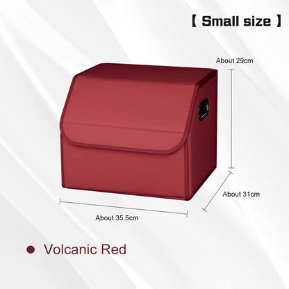 Portable Car Trunk Organizer Box Large Capacity Leather Foldable Storage Box Multifunctional Auto Organizer Bag Car Accessories