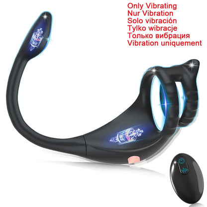Remote Control Thrusting Vibrating Prostate Massager Butt Plug Cock Ring for Gay Anal Vibrator Penis Ring Sex Toy for Men