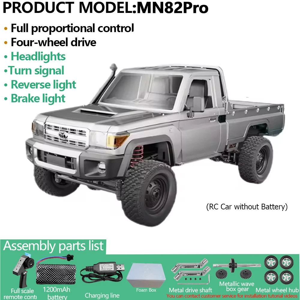 MN82S MN82 MN82PRO RC Car 1/12 4WD 2.4G Remote Control Car Climbing Off-road RC Crawler LED Light Truck RC Toys As Kids Gift