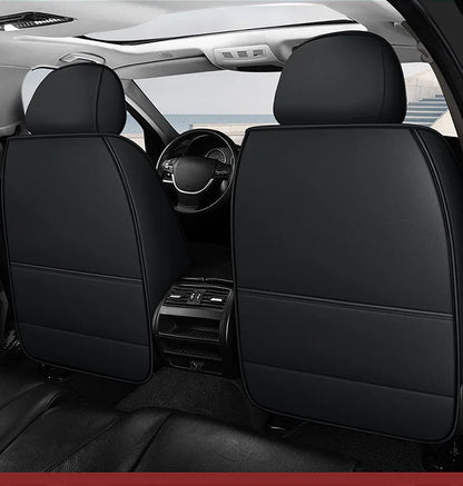 Universal Auto Split Seat Car Full Seat Cover Breathable Ice Silk Nappa Leather Car SUV Cushion Full Seats Cover Protection