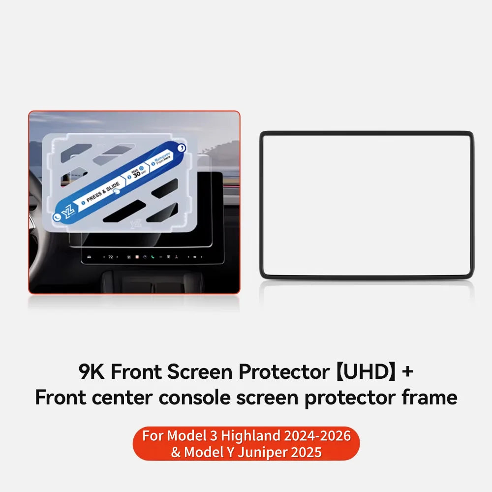YZ Tempered Glass Film Protector For Tesla Model 3/Y/YL Highland Juniper 2025-2026 Rear Row Center Control Screen Protective