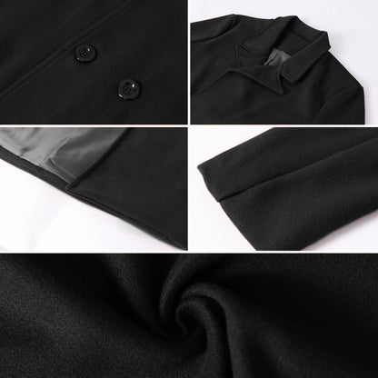 New Winter Men's Double-Breasted Trench Coat Warm Lined Comfort Medium Length Fit Casual Business Street Commuting | Sizes M-2XL