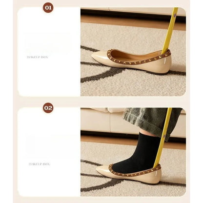 2026 New Smooth and Sturdy Long-handled Shoehorn Shoe-wearing Aid Extended Home-use Shoehorn No-bend Shoe Lifter Shoe Helper
