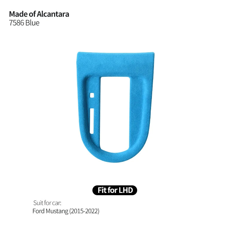Made of Alcantara For Mustang Car Center Console Gear Shift Panel Trim Sticker and Gear Shift Boot Cover Interior Accessories