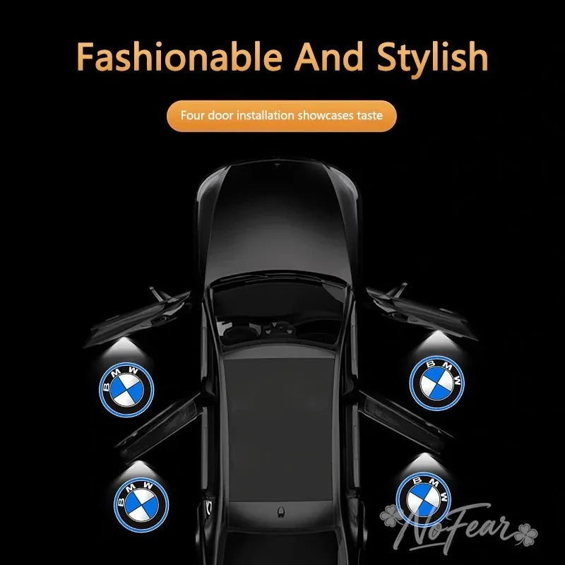 Car Wireless Door Welcome Light Projector Lamp Decor For BMW M 1 2 3 4 5 7 Series X1 X3 X4 X5 X6 X7 F10 F30 E46 E60 stickers