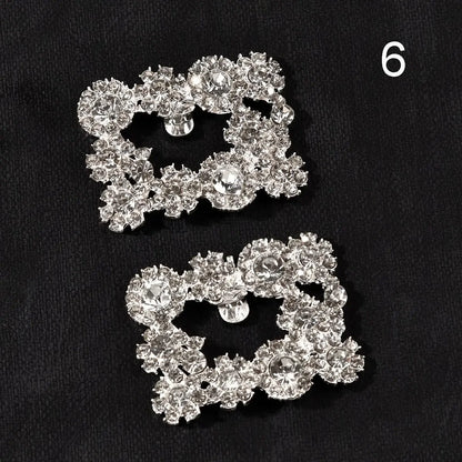 1Pair Wedding Shoes Decorations Pearl Shoes Clip High Heel Shiny Clips Charm Buckle Rhinestone Brooch Bride Pendant Accessories
