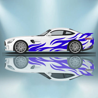 Creative Personality Flame Car Sticker Full Body Decal Wrap Scratch Protection Car Sticker Waterproof Car Vinyl Wraps