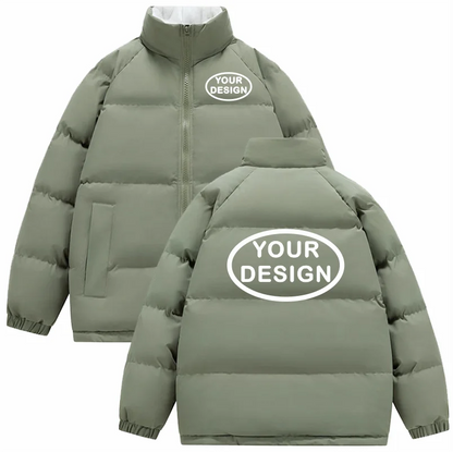 New Men's Parker Coat Logo Customized Printed Warm Casual Jacket Thickened Winter Coat Down Jacket Solid Color Fashion Jacket