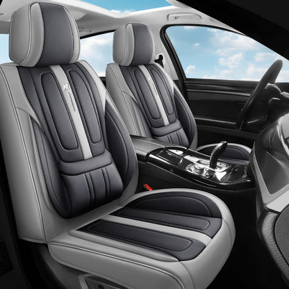 Universal 5-Seat Car Seat Cover 360° Full Coverage with Integrated Waist Support And Side Pockets for Most Vehicle Interior