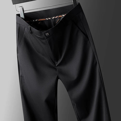 3Piece Set Men's Four-Way Stretch Business Casual Pants Elastic Comfortable Formal Dress Trousers for Spring/Autumn