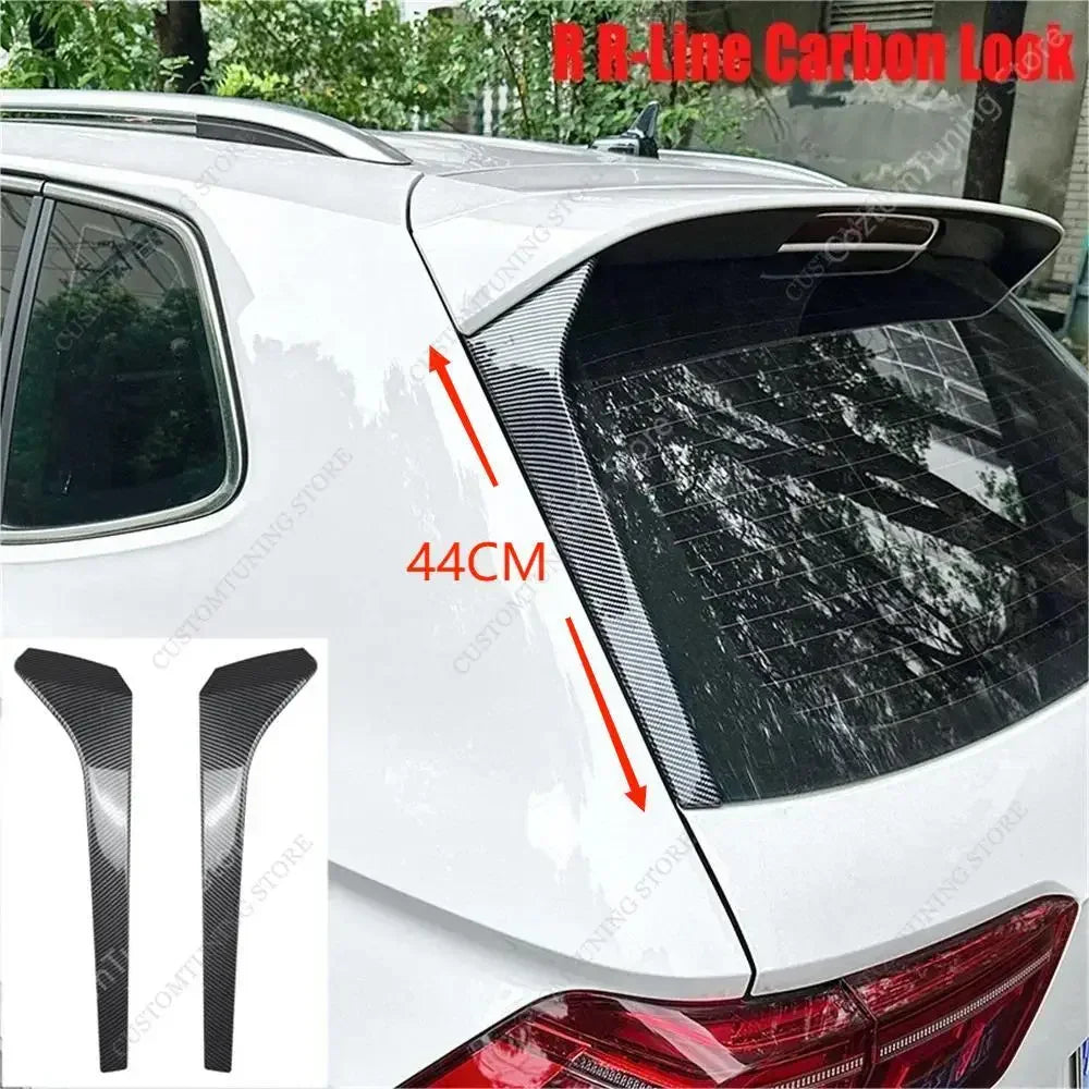 Gloss Black Car Rear Wing For VW Tiguan MK2 Rline \ Standard 2017-2021 Side Spoiler Canard Wing Tuning Accessories ABS Plastic