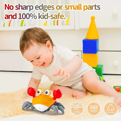 Dancing Crab Run Away Toy for Babies Crawling Interactive Escape Crabs kids electronic toys Birthday Christmas Gift No Battery