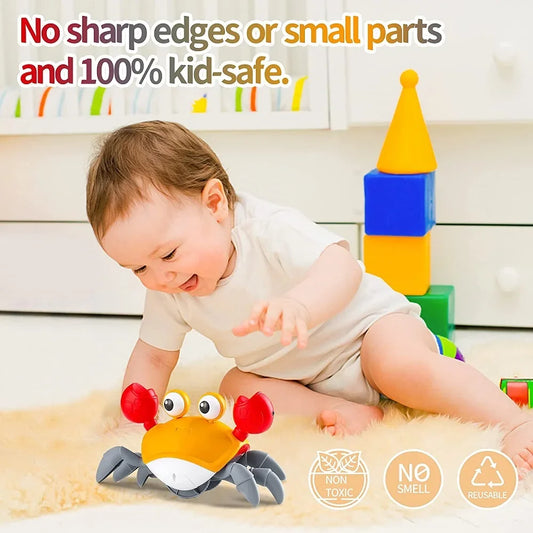 Dancing Crab Run Away Toy for Babies Crawling Interactive Escape Crabs kids electronic toys Birthday Christmas Gift No Battery