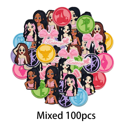 16/50/100pcs Music Shoe Charms KATSEYE for Shoe Accessories Dreations for Sandals Sneaker Classic Clog Kids X-mas Gifts