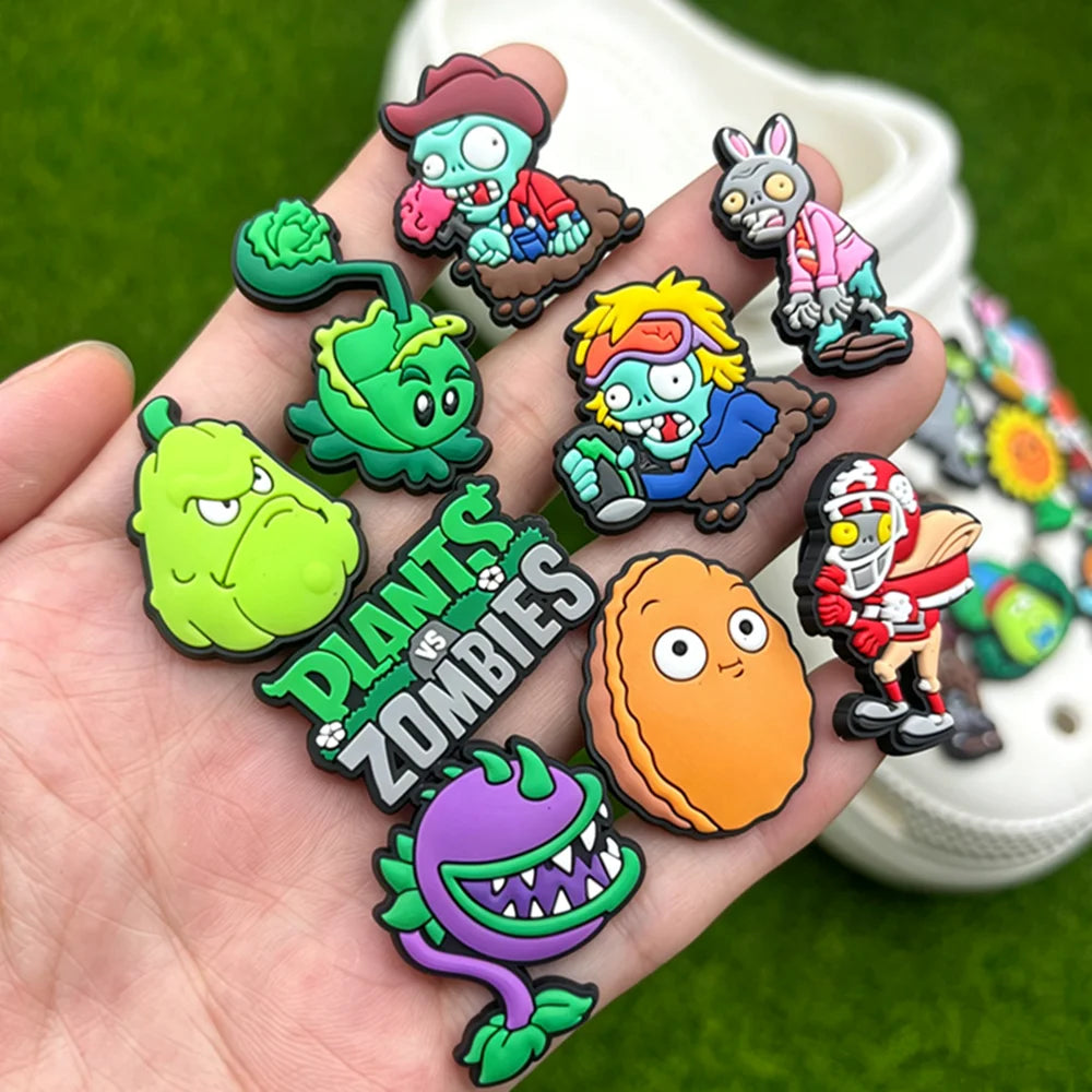 17-100Pcs Game Shoe Charms Accessories Shoes Decorations Buckle Fit Wristband Clogs Sandals Kids Party Gifts
