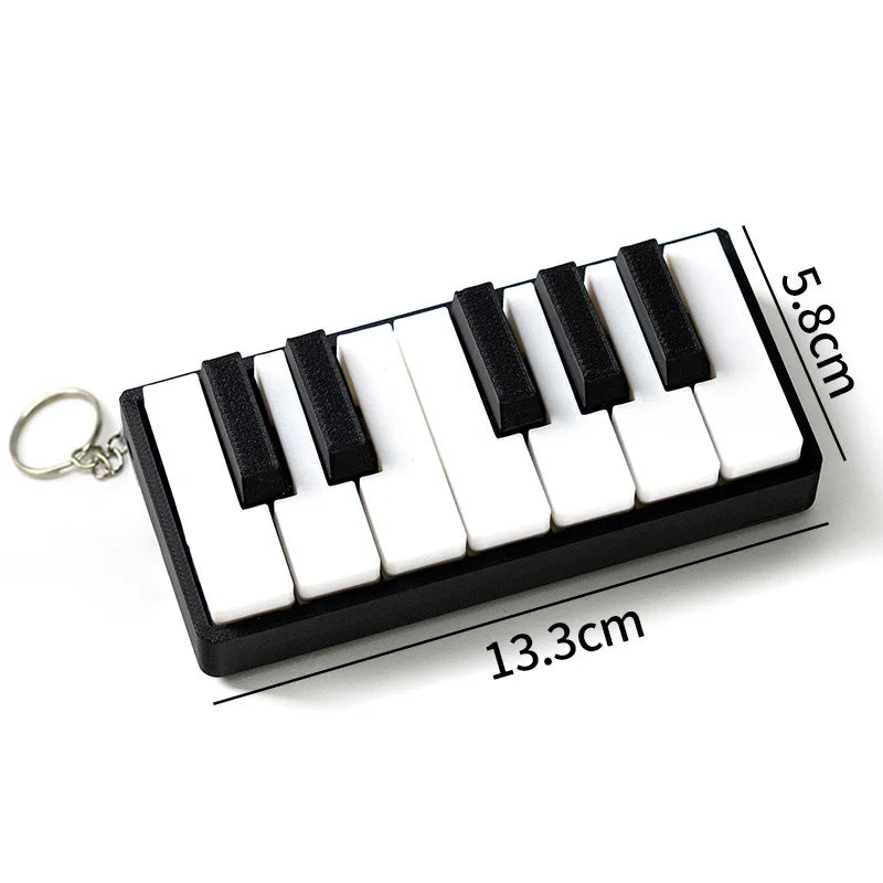 Piano Key Cap Clicker Anti-stress Keyboard Fidget Keychains Keycap Fidget Clicker Stress Releasing Accessories Bag Charms