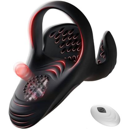 Powerful Vibrating Cock Ring 3 IN 1 Testicle Massager Perineum Stimulator for Men Sex Toys Male Penis Ring Vibrator Adult Goods