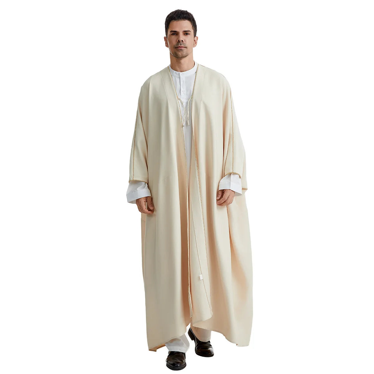 Saudi Arabian Men's Tobey Robe Dubai Robe Abaya Middle Eastern Men's Cloak Islamic Festival and Traditional Ceremonial Clothing