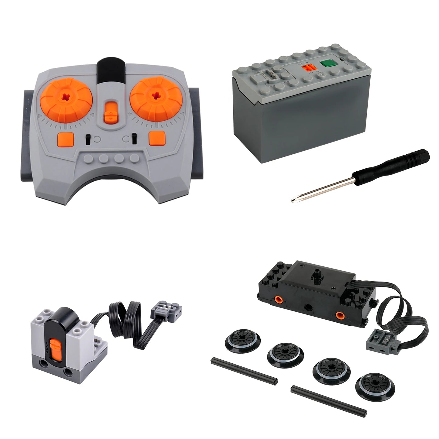 MOC Power Functions Part Building Blocks Train Track Motor Battery Box Infrared Remote Control Receiver M-motor for Legoeds