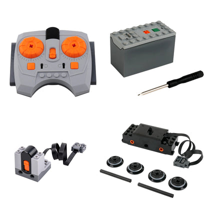 MOC Power Functions Part Building Blocks Train Track Motor Battery Box Infrared Remote Control Receiver M-motor for Legoeds