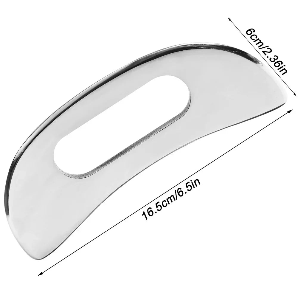 Stainless Steel Gua Sha Stick Deep Tissue Relax Cellulite Massager for Body Slimming Scraping Board Muscle Massage Relaxation