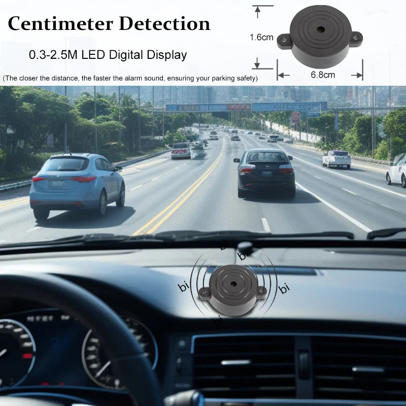Universal 8 Sensor Parking Kit 22mm 12V Car Truck Buzzer Alarm Reverse Backup Radar Detection System
